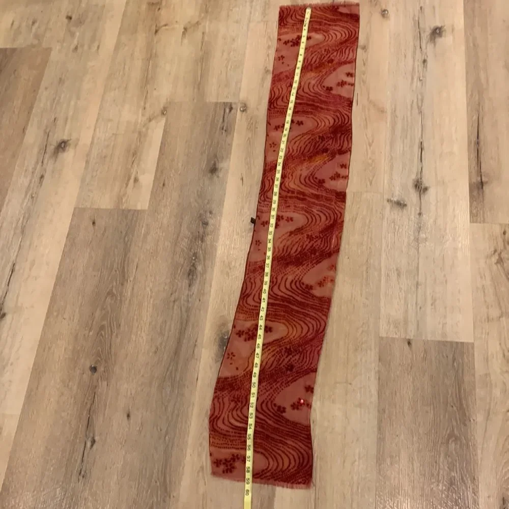 Hand Painted Silk & Velvet Scarf - Picture 6 of 9